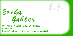 erika gabler business card